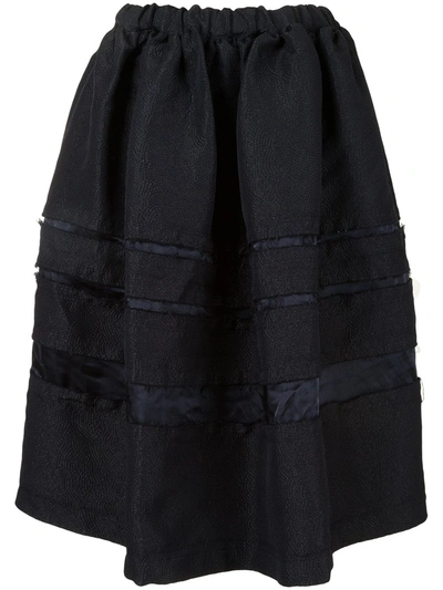 Comme Des Garçons Comme Des Garçons Textured A-line Skirt In Black
