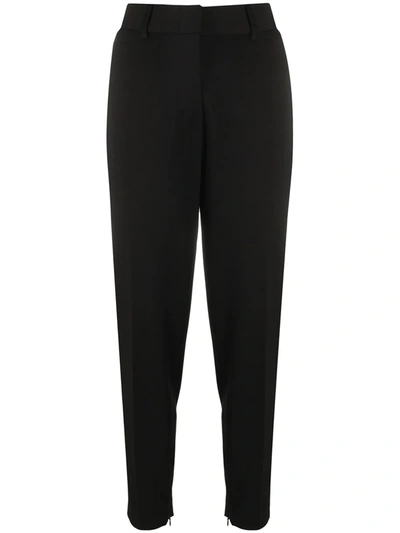 Merci High-waisted Cropped Trousers In Black