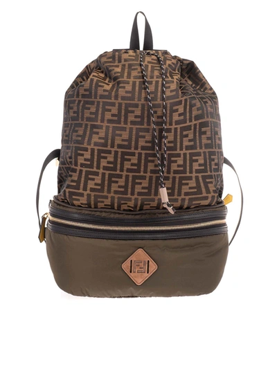 Fendi Backpack Convertible Into Ff Pouch In Green