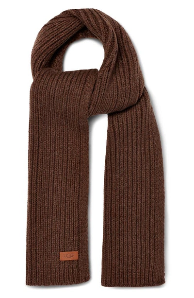 Ugg Ribbed Scarf In Stout