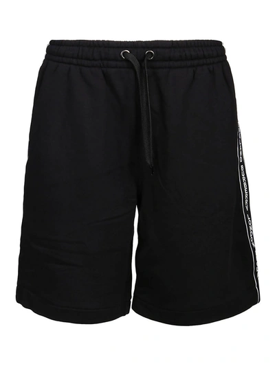 Burberry Reagle Cotton Shorts In Black