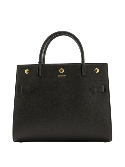 Burberry Grainy Leather Bag In Black