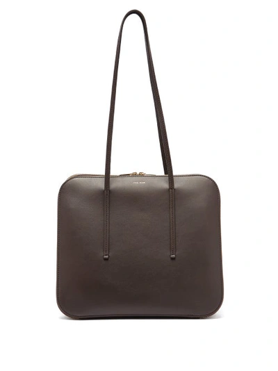 The Row Women's Siamese Leather Shoulder Bag In Dark Chocolate