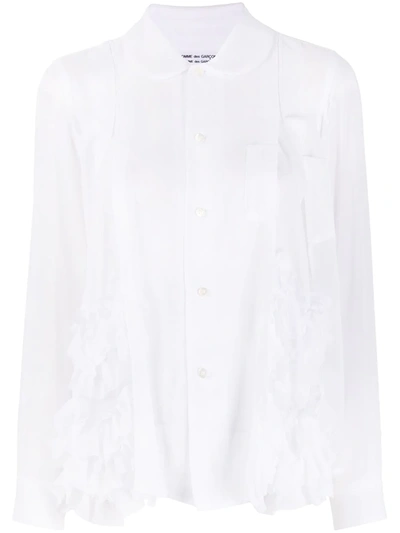 Comme Des Garçons Comme Des Garçons Ruffled Long-sleeve Shirt In White