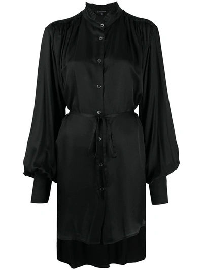 Ann Demeulemeester Tie-fastening Long-sleeve Shirt In Black
