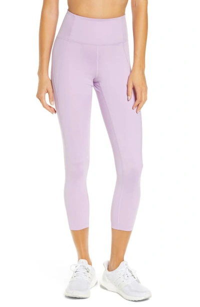 Girlfriend Collective Womens Lilac Compressive 7/8 High-rise Stretch-recycled Polyester Leggings S In Purple