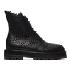 Alaïa Black Vienne Openwork Trekking Boots In Noir/noir