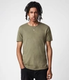 Allsaints Parkham Crewneck Tee In Mangrove Brown