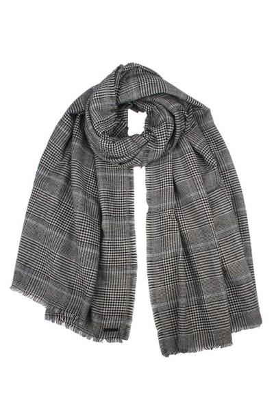 Allsaints Check Woven Scarf In Burnt Sienna