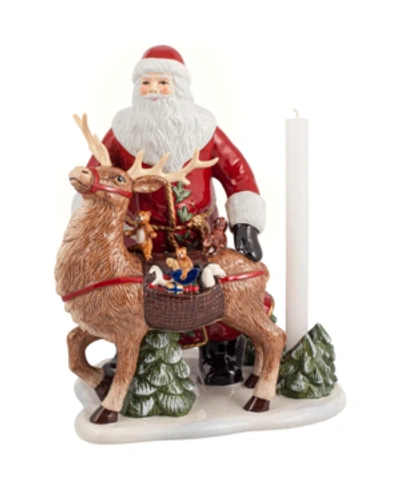Villeroy & Boch Christmas Toys Memory Musical Santa With Deer Figurine In Multi