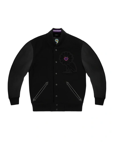 Pre-owned Takashi Murakami X Ovo Varsity Jacket Black | ModeSens