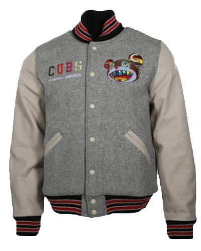 Pre-owned Takashi Murakami  Complexcon X Cubs Letterman Jacket Grey