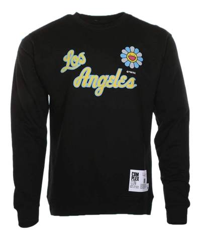 Pre-owned Takashi Murakami Complexcon X La Lakers M&n Crew Sweatshirt Black