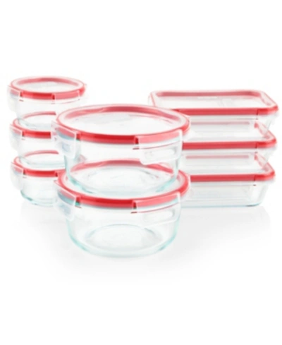 Pyrex Freshlock 16-pc. Food Storage Container Set In Red