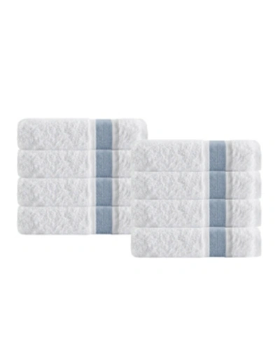 Enchante Home Unique 8-pc. Turkish Cotton Hand Towel Set Bedding In Blue