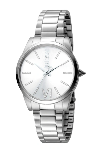 Just Cavalli Relaxed Stainless Steel Bracelet Watch In Grey