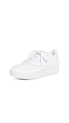 Reebok Women's Club C Double Platform Casual Sneakers From Finish Line In White