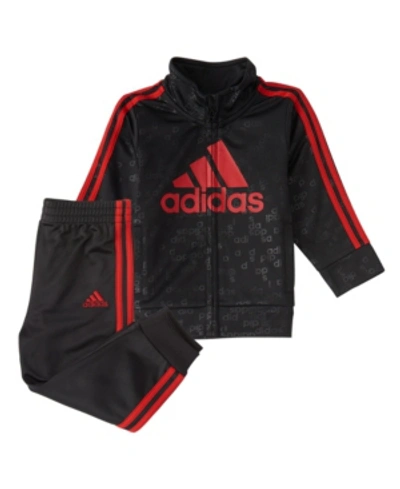 Adidas Originals Kids' Adidas Baby Boys Zip Front Core Code Jacket & Jogger Set In Black