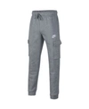 Nike Boys' Fleece Club Cargo Pants - Big Kid In Carbon Heather/white