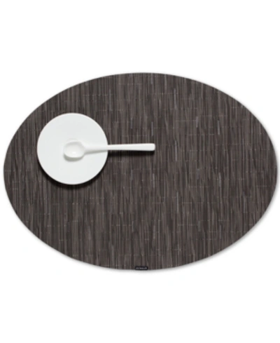 Chilewich Bamboo Oval Placemat In Grey Flann
