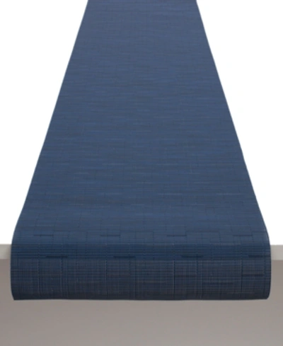 Chilewich Bamboo Woven Table Runner In Lapis