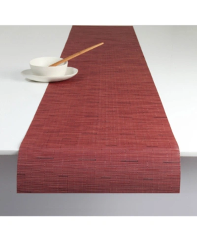 Chilewich Bamboo Woven Table Runner In Cranberry