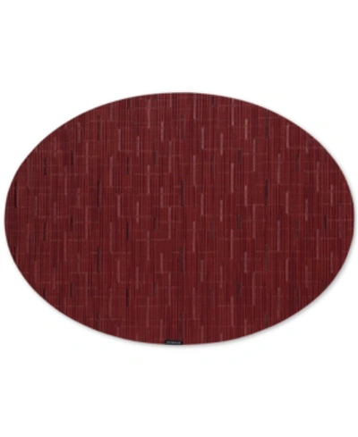 Chilewich Bamboo Oval Placemat In Cranberry