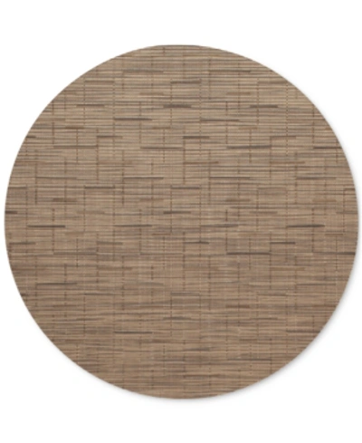 Chilewich Bamboo 15" Round Placemat In Camel