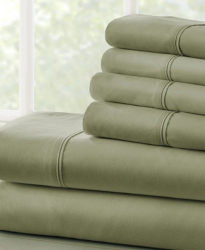 Ienjoy Home Solids In Style 6-pc. Sheet Set, California King In Sage