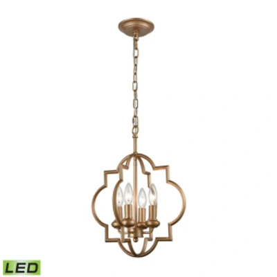 Elk Lighting Chandette 4 Light Chandelier In Matte Gold