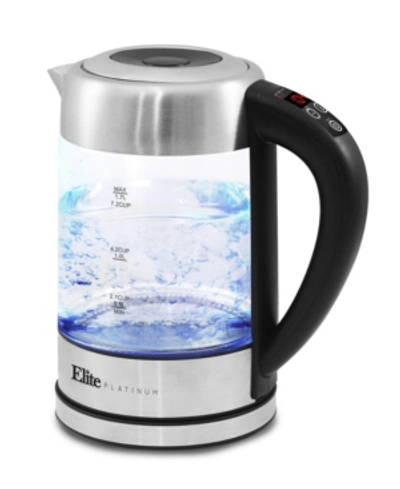 Elite By Maxi-matic Elite Platinum 1.7l - 7.2 Cup Electric Programmable Cordless Glass Kettle In Stainless Steel