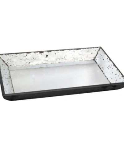 Ab Home A & B Home Glass Tray In Gray