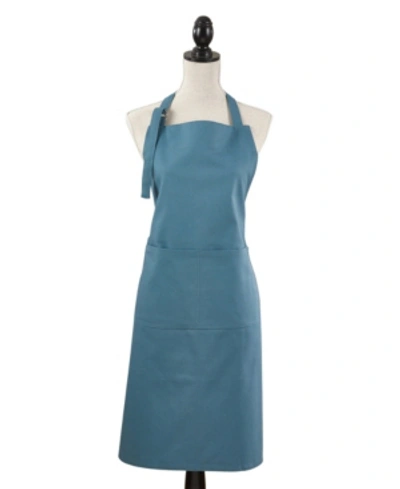 Saro Lifestyle Classic Cuisine Denim Pocket Apron In Azure