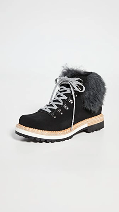 Montelliana Clara Shearling Lined Boots In Black