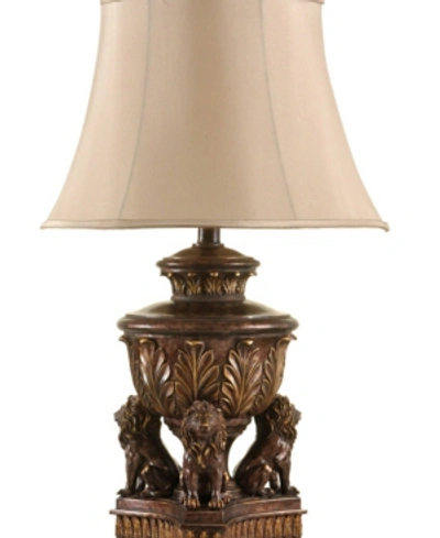 Stylecraft Fabric Shade Table Lamp In Gold