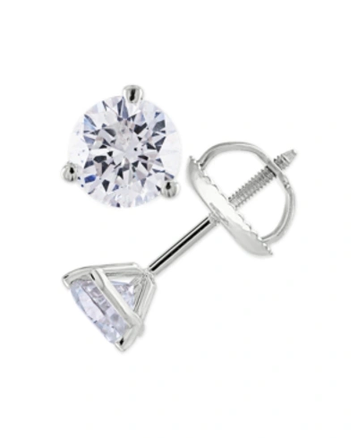 Macy's Diamond Stud Earrings (1/4 Ct. T.w.) In 14k White Or Yellow Gold In White Gold