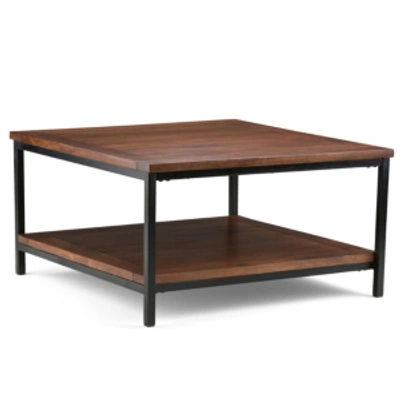 Simpli Home Skyler Square Coffee Table In Brown