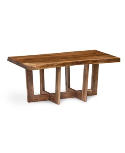 Alaterre Furniture Berkshire Natural Live Edge 42in. Wood Coffee Table In Brown