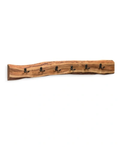 Alaterre Furniture Alpine Natural Live Edge Wood 48" Coat Hooks In Brown