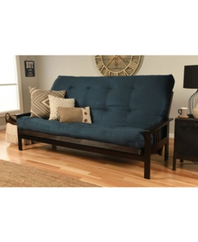 Kodiak Monterey Futon In Espresso Finish In Blue