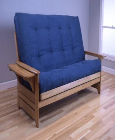 Kodiak Phoenix Futon In Butternut Finish In Blue