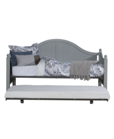 Hillsdale Augusta Daybed With Suspension Deck And Roll Out Trundle Unit, Twin In Gray
