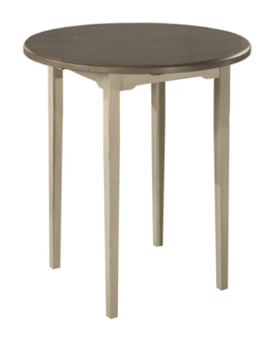 Hillsdale Clarion Round Drop Leaf Dining Table In Gray