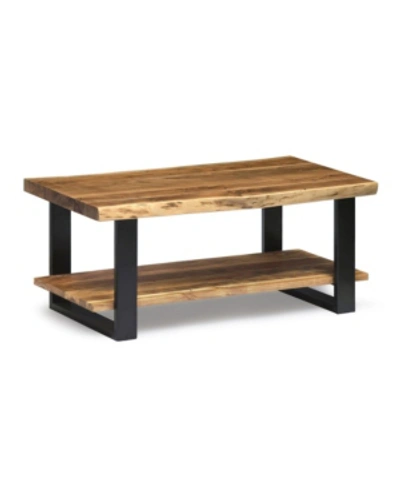 Alaterre Furniture Alpine Natural Live Edge Wood Coffee Table In Brown