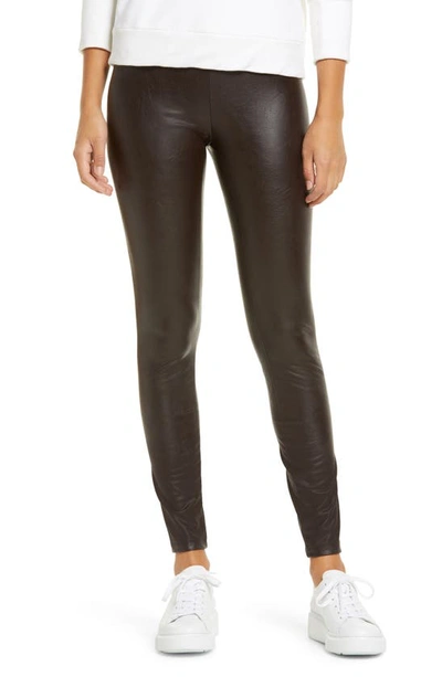 Lyssé Textured Faux Leather Leggings In Double Espresso