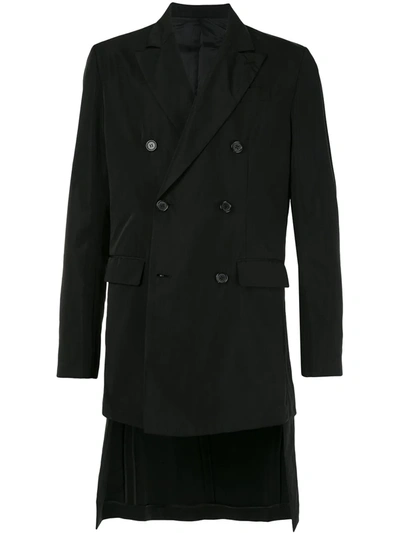 Undercover Double Breasted Long Blazer In Black