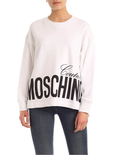 Moschino Print Sweatshirt In White