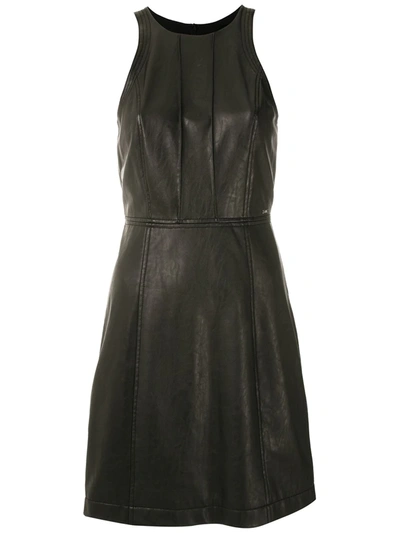 Armani Exchange Sleeveless Fitted Mini Dress In Black