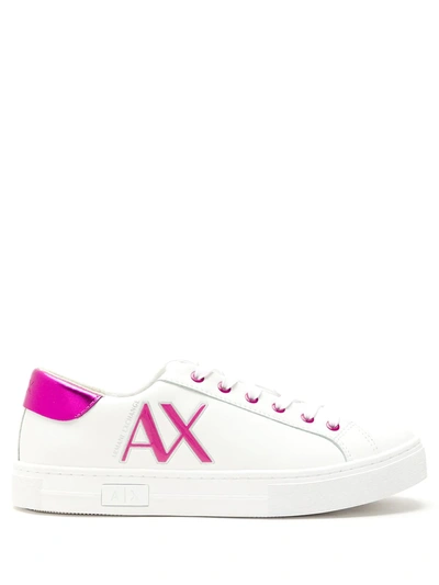 Armani Exchange Logo-print Low-top Trainers In White