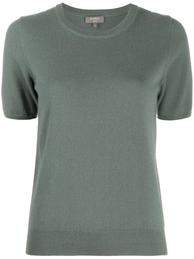 N•peal Crew Neck Cashmere T-shirt In Green